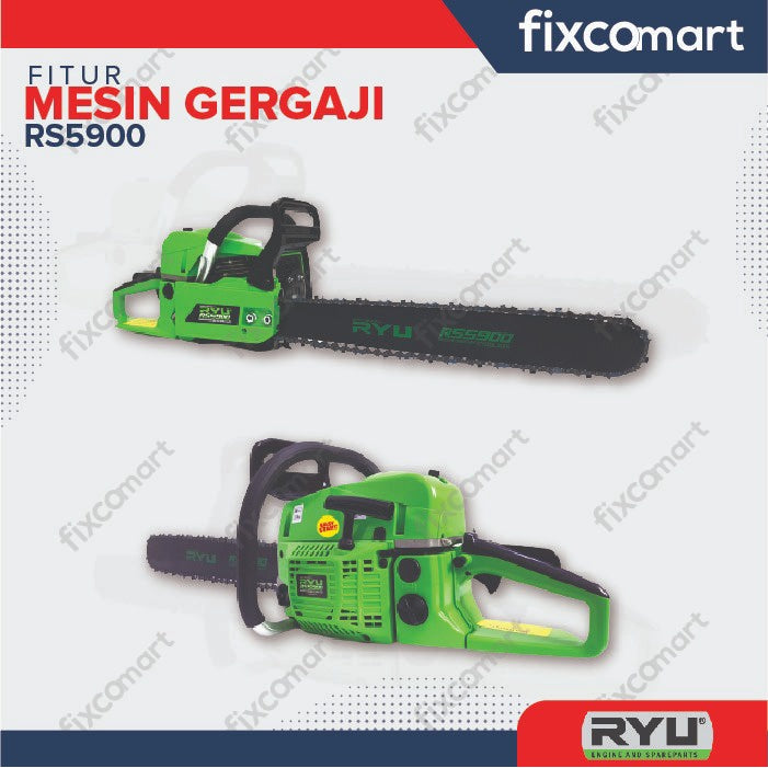 Ryu Chain Saw Rs 5900 / Ryu Gergaji Mesin Potong 22 Inch / Mesin Gergaji Potong