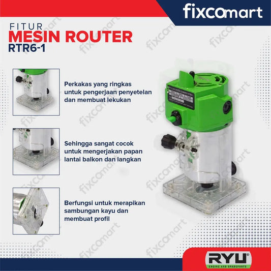 Ryu Rtr 6-1 / Ryu Mesin Router Kayu / Mesin Profil 440 W FIXCOMART