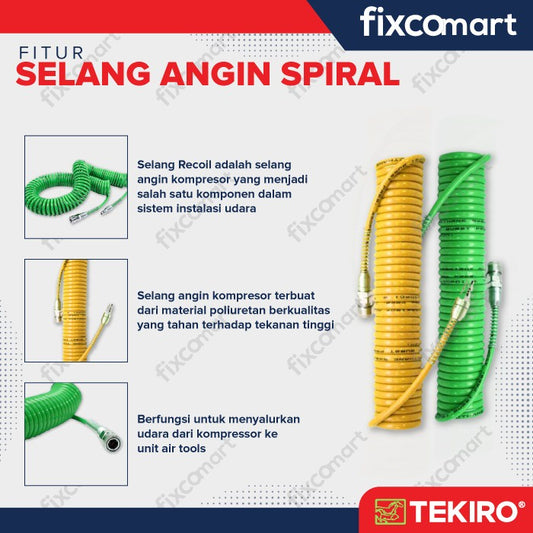 Tekiro Recoil Hose / Selang Kompresor Green / Yellow