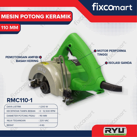 RYU Mesin Potong Keramik 1200 W / Ryu Marble Cutter Rmc 110-1