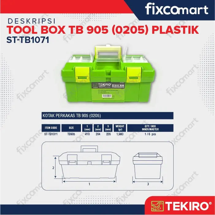 Tekiro Tool Box 0205 Plastik / Tool Box Plastik FIXCOMART