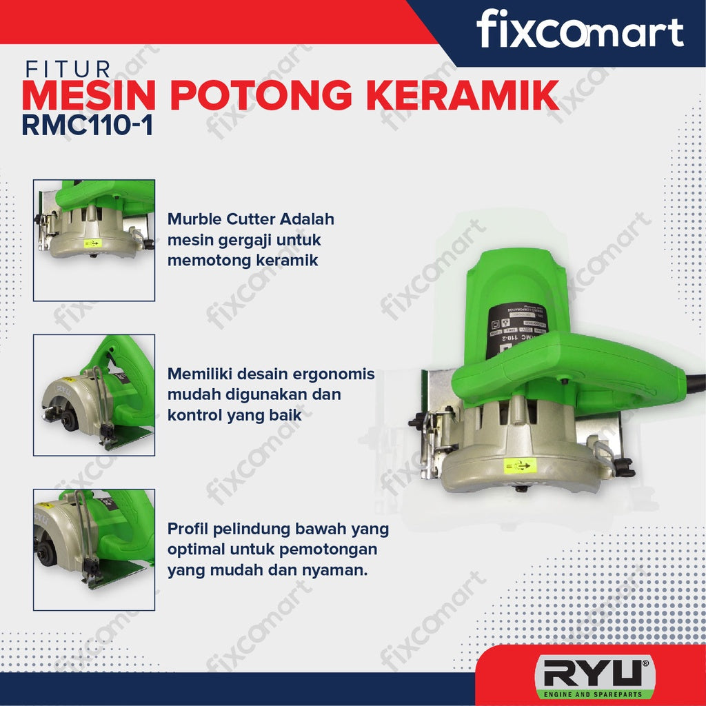 RYU Mesin Potong Keramik 1200 W / Ryu Marble Cutter Rmc 110-1
