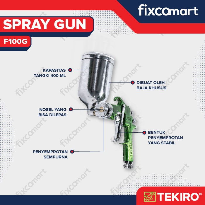 Tekiro Spray Gun F100G / Alat Semprot Cat
