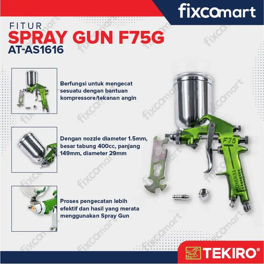 Tekiro Spray Gun / Alat Semprot Cat Tabung Atas F 75 G FIXCOMART