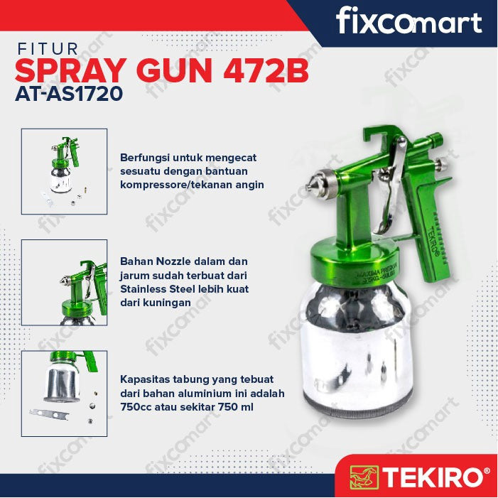 Tekiro Spray Gun 472B / Alat Semprot Cat Tabung Bawah