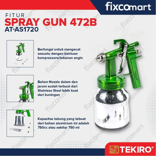 Tekiro Spray Gun 472B / Alat Semprot Cat Tabung Bawah FIXCOMART