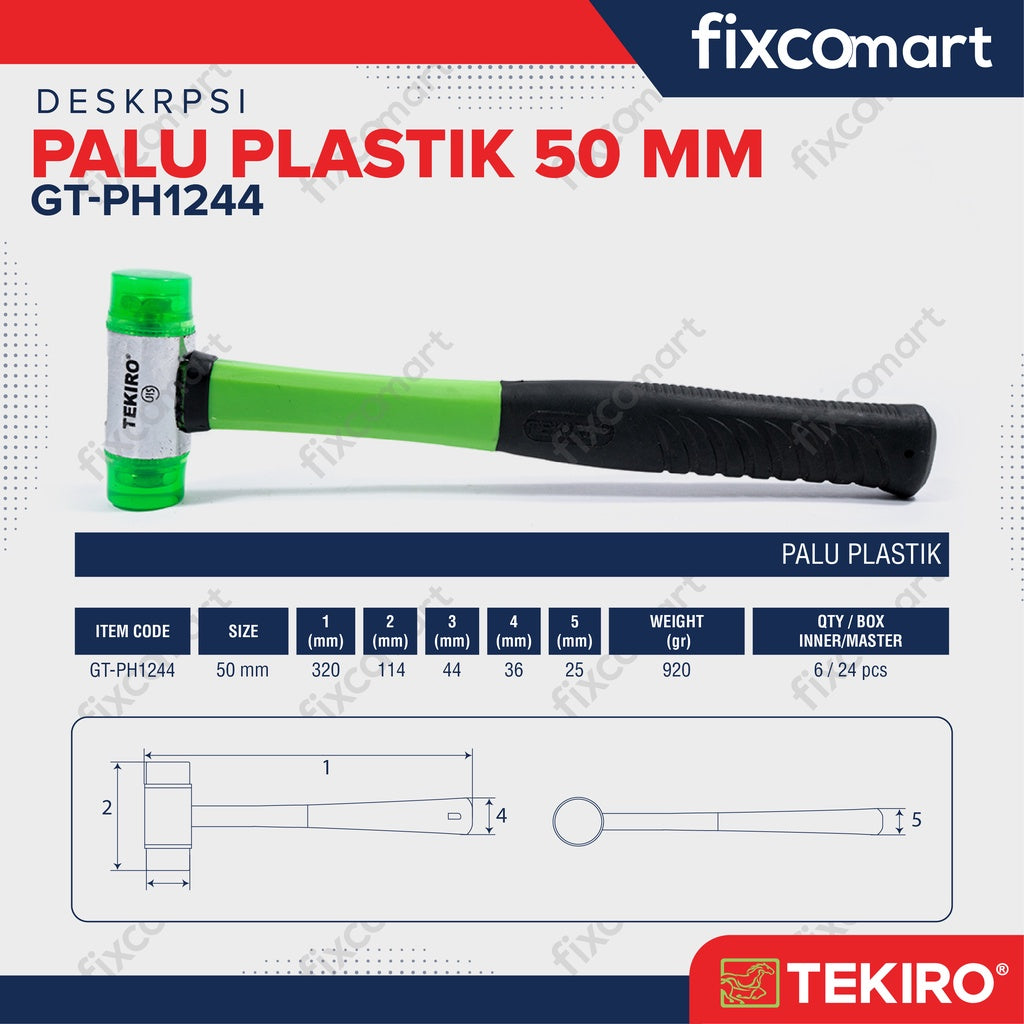 Tekiro Palu Plastik 50 mm