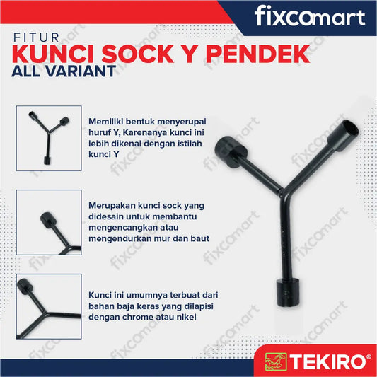 TEKIRO Kunci Sock Y Pendek FIXCOMART