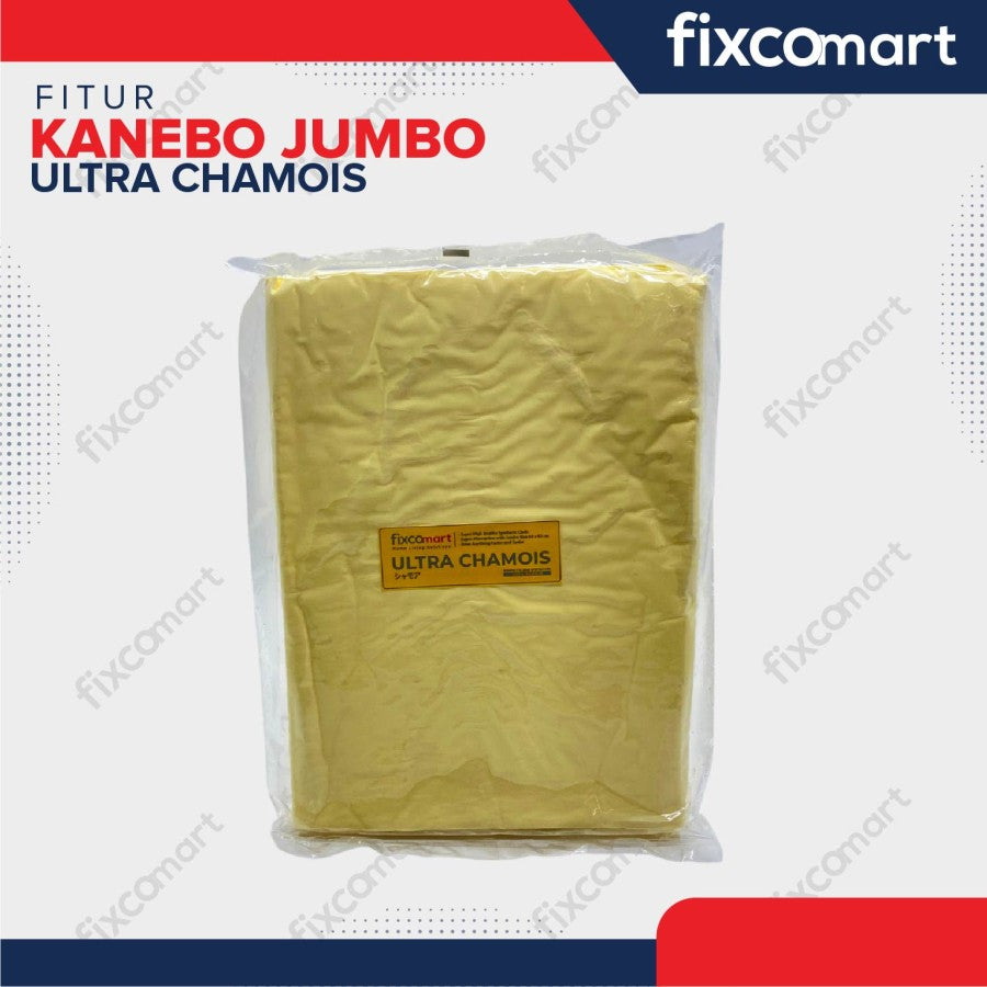 CHAIMOS Lap Kanebo Chamois Jumbo Besar 100% Asli Us / Kain Lap 43 X 64 Cm
