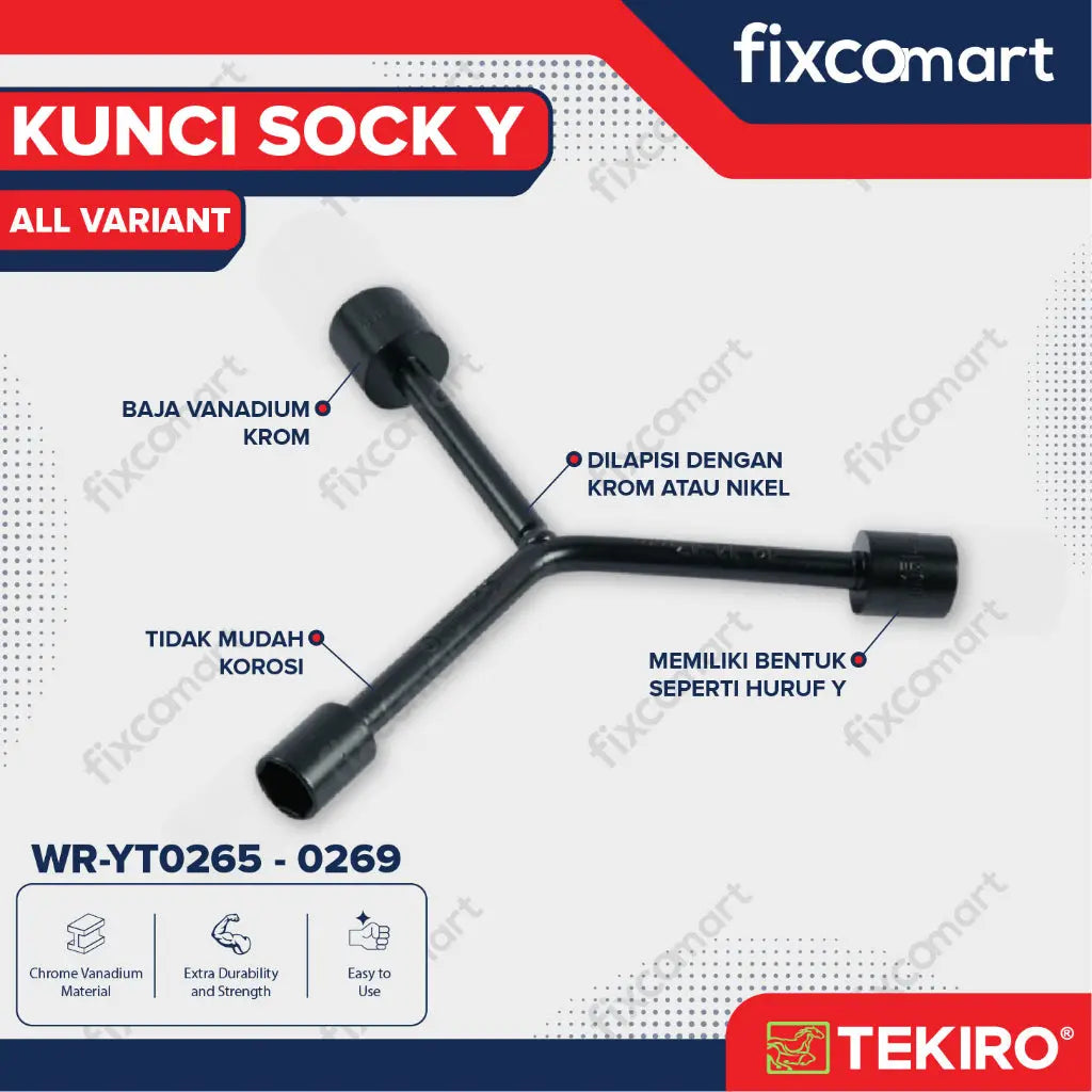 TEKIRO Kunci Sock Y Pendek FIXCOMART