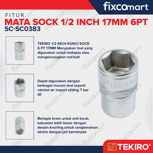 Tekiro Mata Sock 1/2 Inch 17 mm 6PT