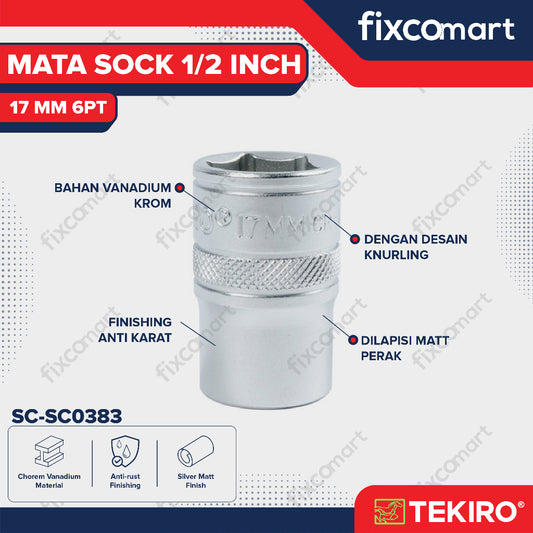 Tekiro Mata Sock 1/2 Inch 17 mm 6PT
