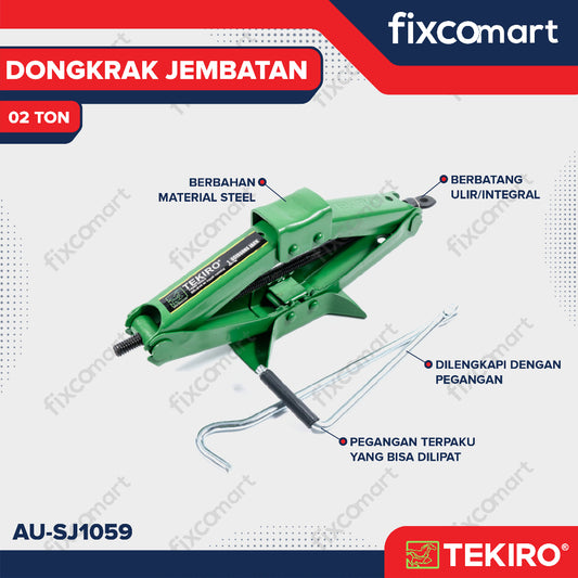 Tekiro Dongkrak Jembatan 2 Ton / Tekiro Scissor Jack Automotive