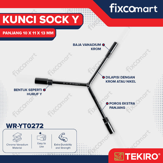 Tekiro Kunci Sock Y Panjang 10-11-13 mm / Kunci Sok Y Long