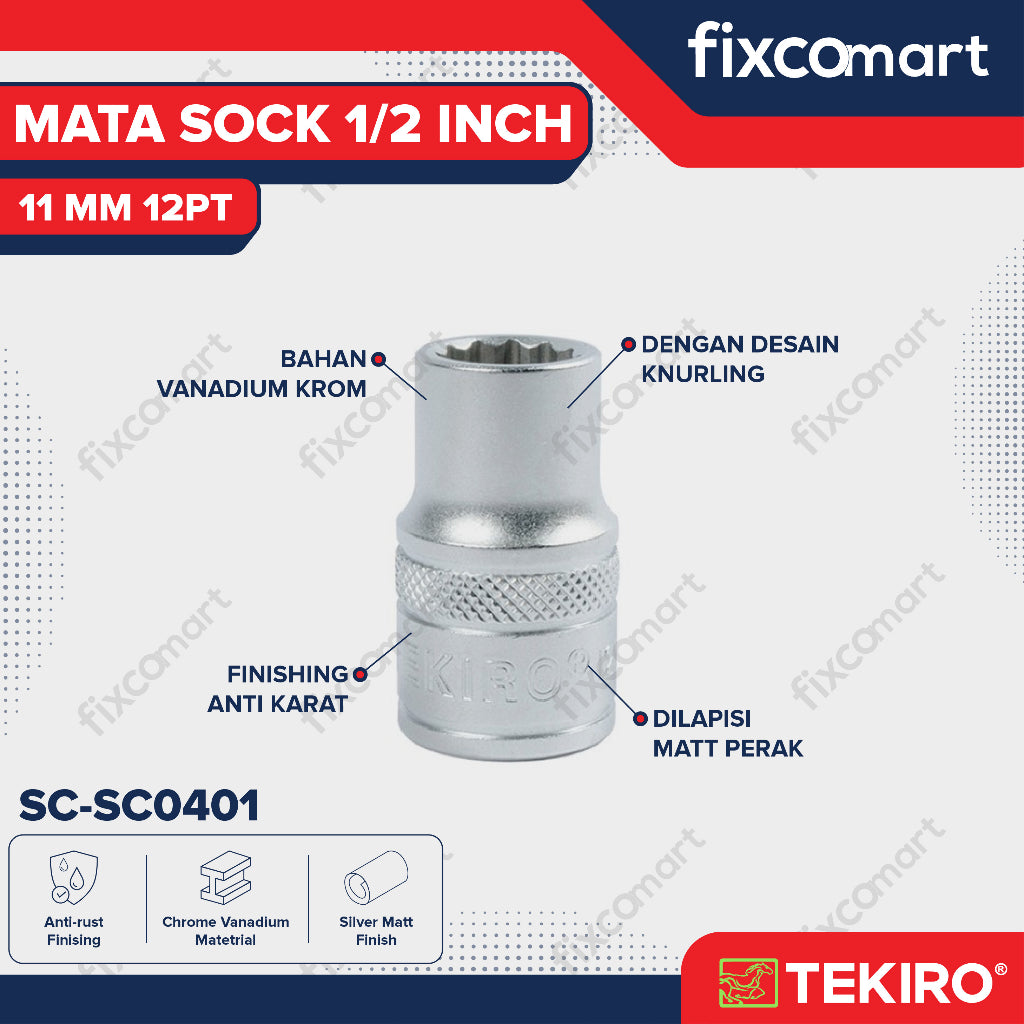 Tekiro Socket 1/2" 11 mm / Mata Socket
