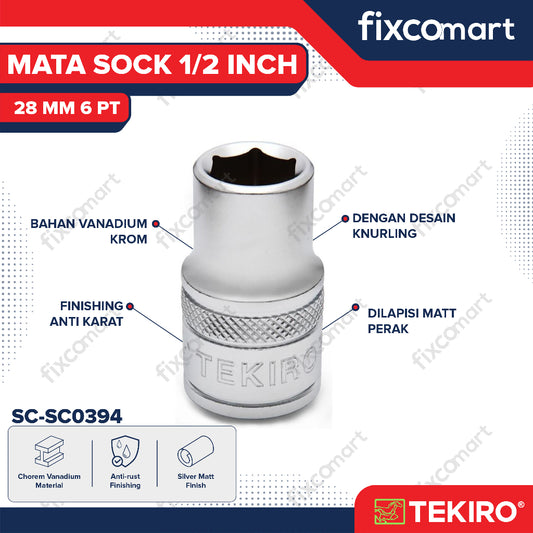 Tekiro Mata Sock 1/2 Inch 28 mm 6PT