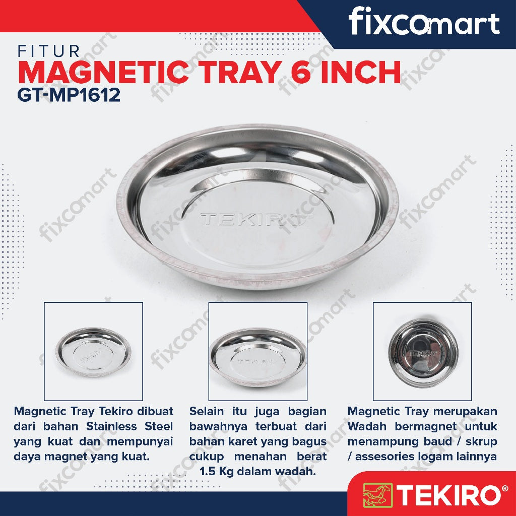 Tekiro Magnetic Tray 6 Inch / Tempat Penyimpanan Mur Baut