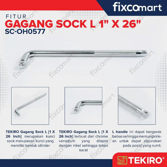 Tekiro Gagang Sock L 1 X 26 Inch / Tekiro Offset Handle FIXCOMART