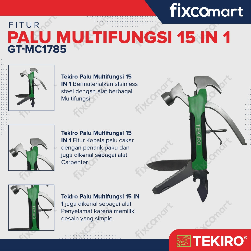 Tekiro Palu Multifungsi 15 in 1 - Kambing