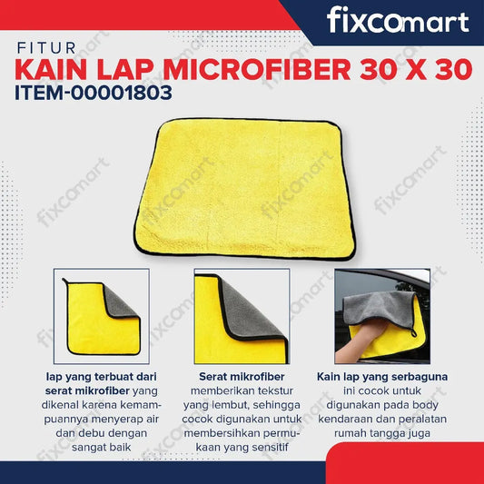 Kain Lap Microfiber 30Cm x 30Cm FIXCOMART