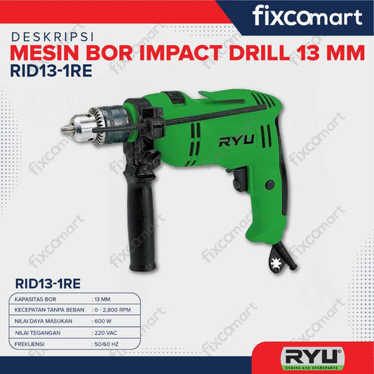 RYU Paket Murah Set Gerinda 4 Inch Bor 13 mm Mata Bor 41 + 2 Pcs Mata Cutting