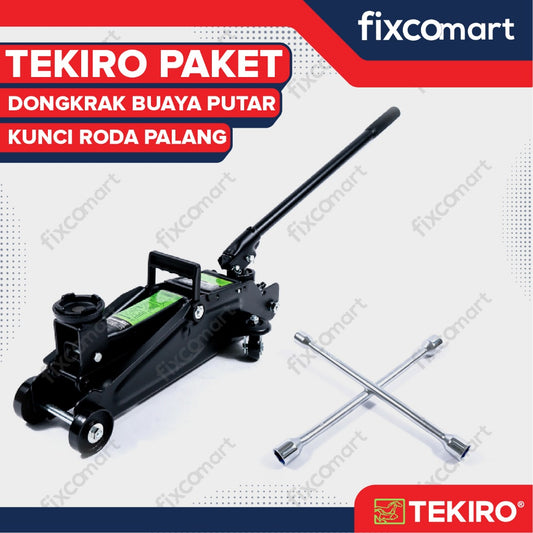 Tekiro Dongkrak Buaya Putar & Tekiro Kunci Roda Palang