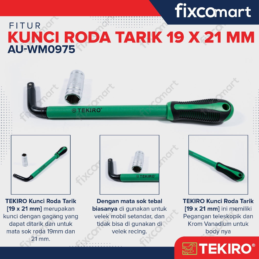 Tekiro Kunci Roda Tarik 19 X 21 Mm