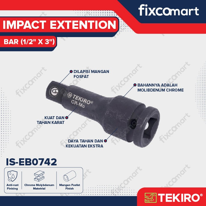 Tekiro Sambungan Sock Impact 1-2 X 3 Inch / Tekiro Extention Bar