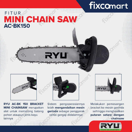 Ryu Mini Chain Saw / Adaptor Gergaji Mesin Gerinda Tangan FIXCOMART
