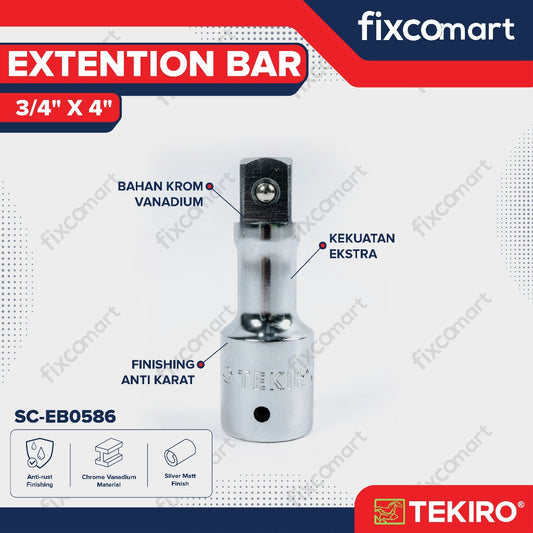 Tekiro Extention Bar 3/4 X 4 Inch / Tekiro Sambungan Mata Sock