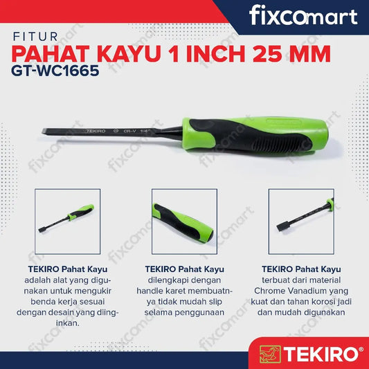 Tekiro Wood Chisel 1 Inch / Tekiro Pahat Kayu 25 mm FIXCOMART