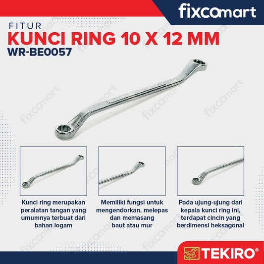 Tekiro Box End Wrench / Tekiro Kunci Ring 10 X 12 MM
