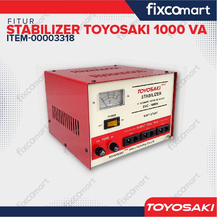 Toyosaki Stabilizer Stavol Listrik Stabiliser 500VA 1000VA 2000VA 3000VA 5000VA