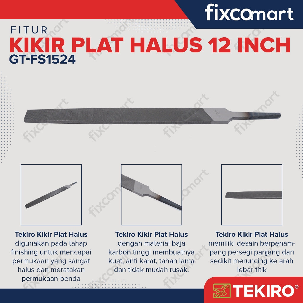 Tekiro Kikir Plat 12 Inch Halus