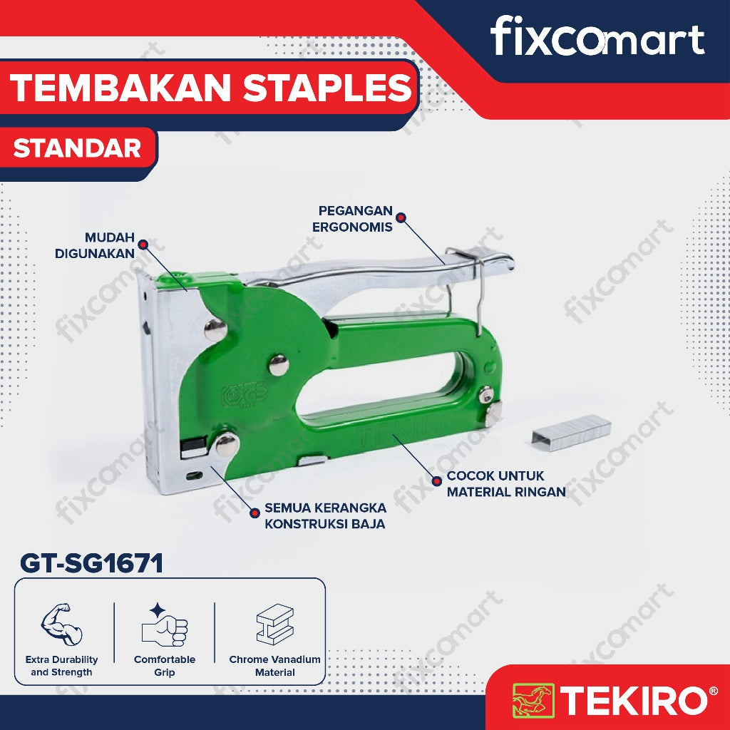 Tekiro Tembakan Staples Standar (4-8 mm) / Tekiro Staples Gun Tracker