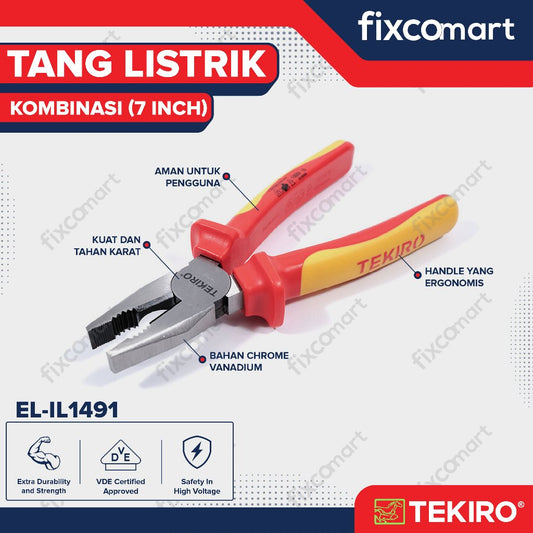 Tekiro Tang Kombinasi Listrik 7 Inch / Tang Kombinasi Elektrik