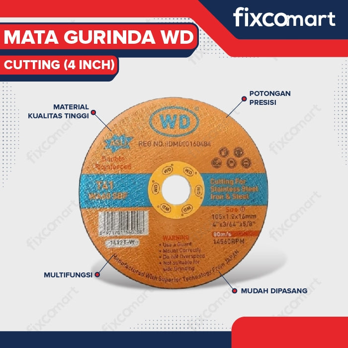 WD Mata Gurinda 4" Mata Gerinda Berkualitas
