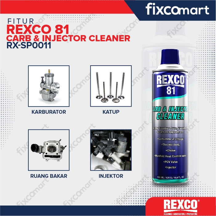 Rexco 81 Pembersih Karburator & Injector/ Carb & Injector Cleaner /  Rexco 81 500 Ml