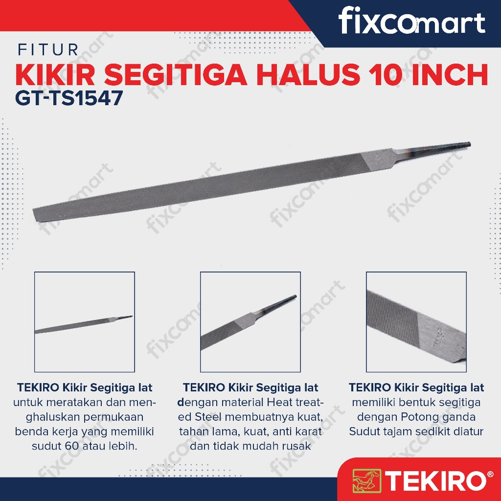 Kikir Segitiga Tekiro / Kikir Tekiro 10 Inch / Kikir Halus
