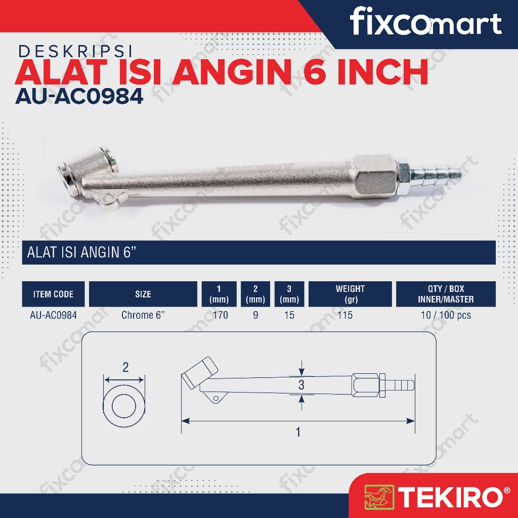 Tekiro Air Chuck 6 Inch / Tekiro Isi Angin Kecil