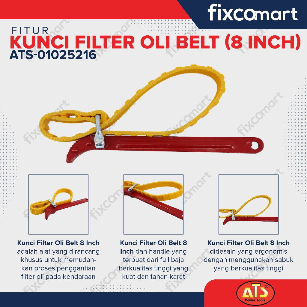 FIXCOMART - ATS Oil Filter / Filter Oli Belt 8 inch / inchi