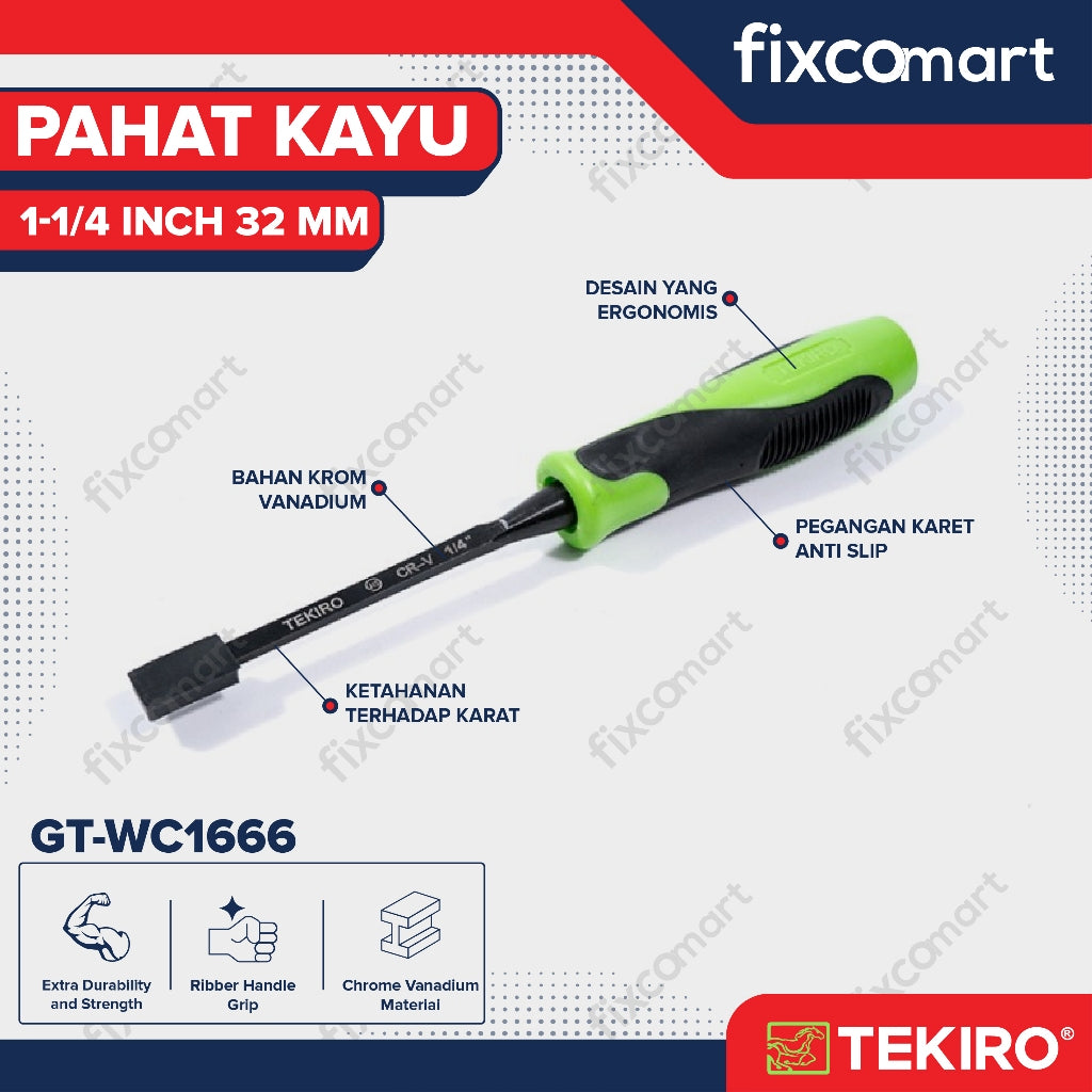 Tekiro Pahat Kayu 32 Mm / Pahat Tekiro 1 1/4 Inch / Wood Chisel