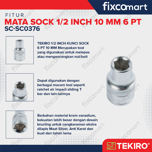 Tekiro Mata Sock 1/2" 10 mm 6PT