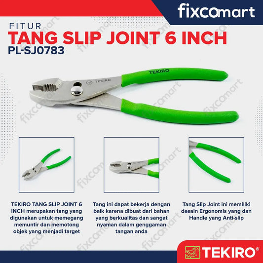 Tekiro Tang Slip Joint 6 Inch / Tang Jepit FIXCOMART