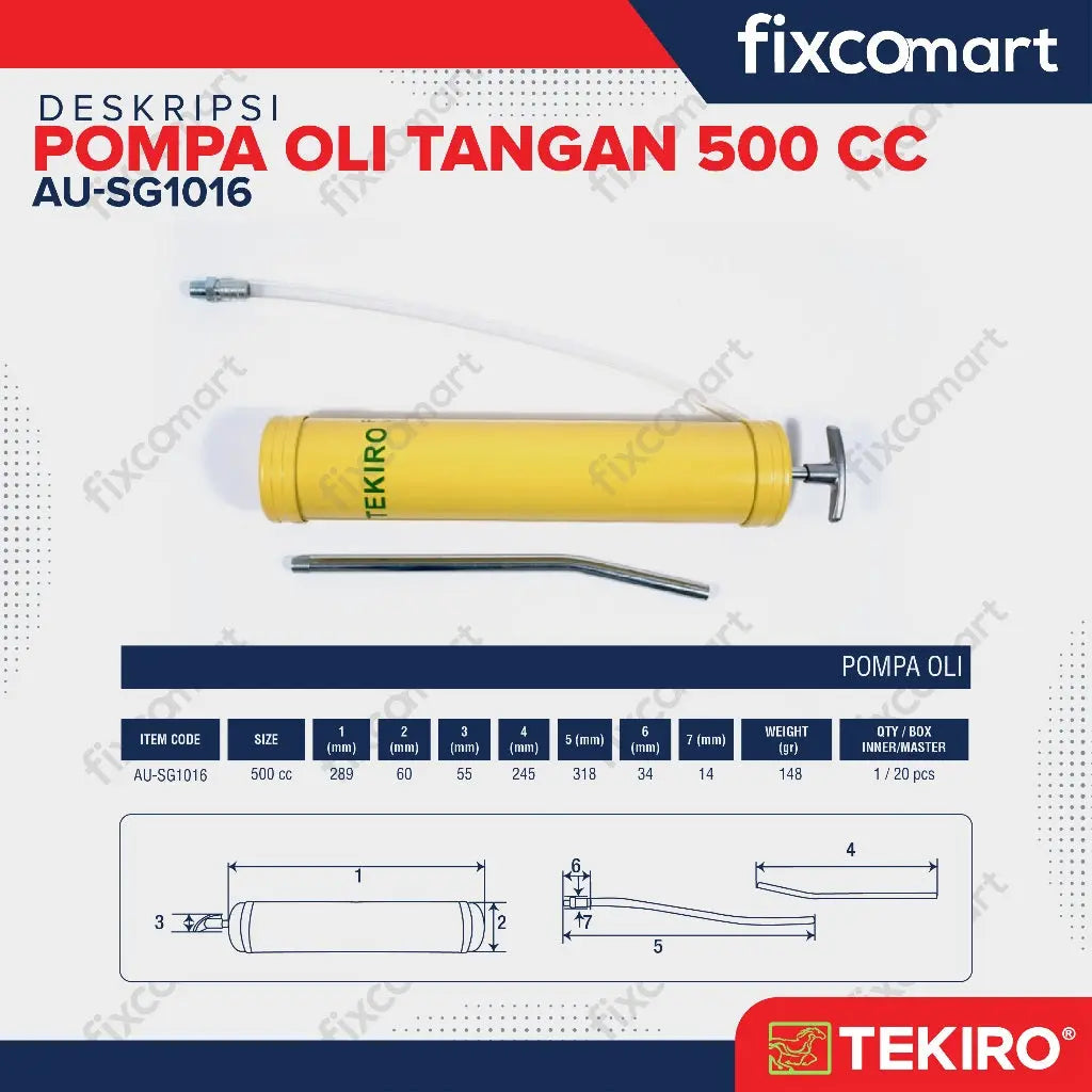 Tekiro Oil Suction Gun / Tekiro Pompa Oli Tangan 500 Cc FIXCOMART