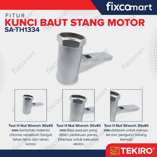 Tekiro H nut Wrench / Tekiro Kunci Baut Stang 30 X 40 mm FIXCOMART