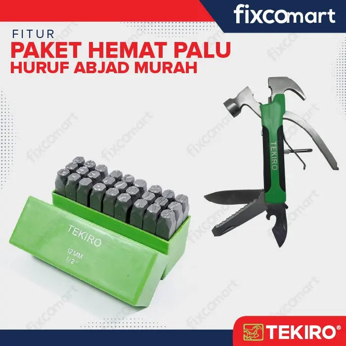 TEKIRO Paket Hemat Palu Huruf Abjad Murah FIXCOMART