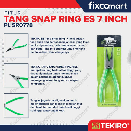 Tekiro Tang Snap Ring Tekan Buka Es 7 Inch FIXCOMART