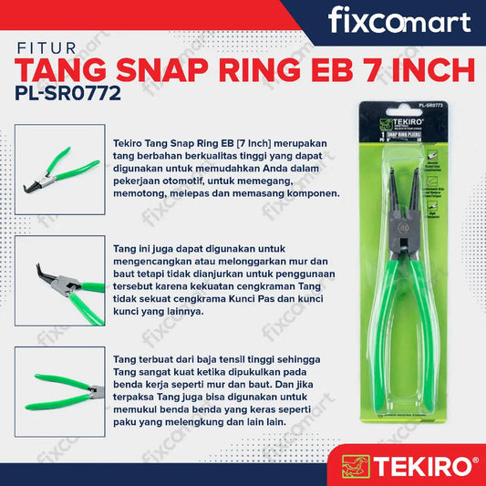 Tekiro Tang Snap Ring Eb 7 Inch / Tekiro Snap Ring Pliers FIXCOMART