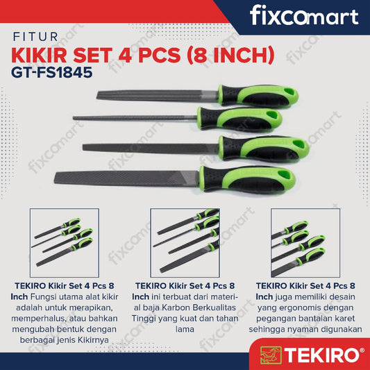 Tekiro Kikir Set 8 Inch 4 Pcs